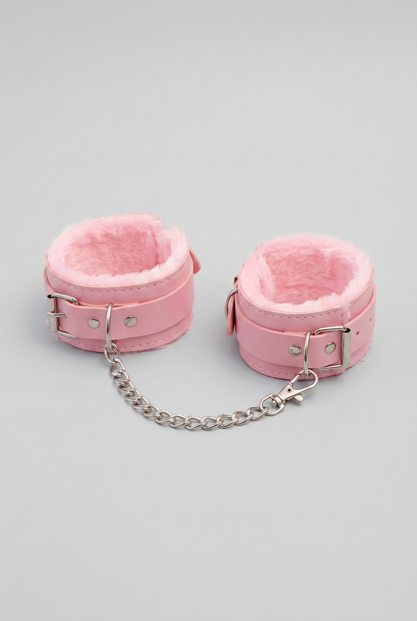 Rosé Velvet Cuffs – luxusné ružové putá s jemným plyšom